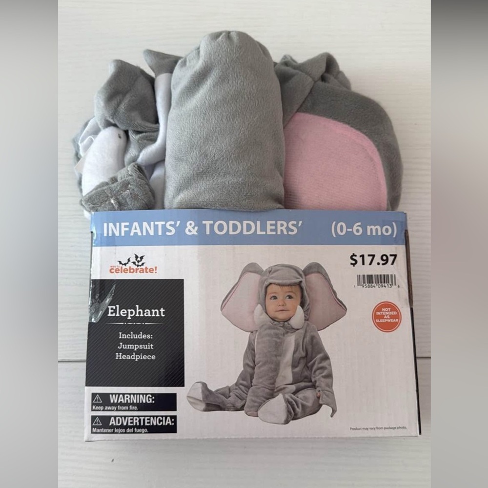 Elephant Costume 0-6M